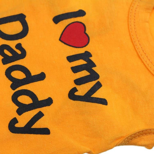 Love my Mommy or Daddy Summer Dog T Shirt