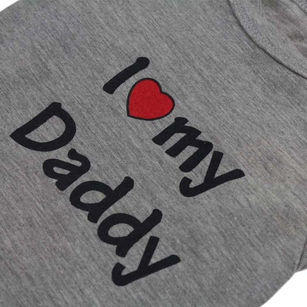 Love my Mommy or Daddy Summer Dog T Shirt