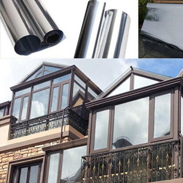 Window Glass Film One Way Mirror Silver Insulation