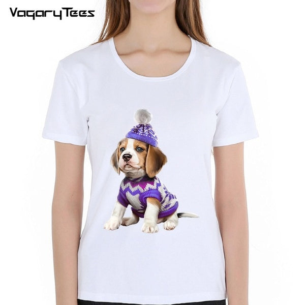 Cute 3D Dog Print T-Shir