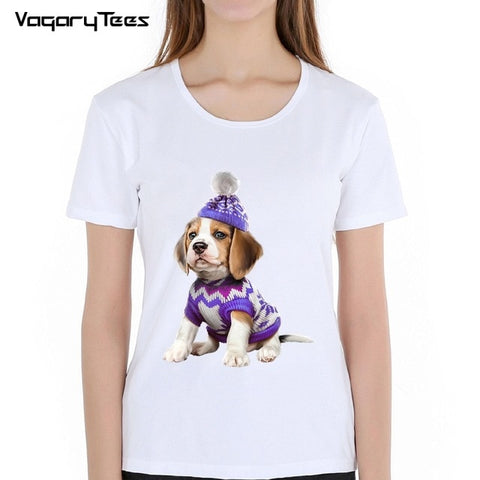 Cute 3D Dog Print T-Shir