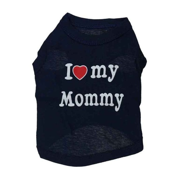 Love my Mommy or Daddy Summer Dog T Shirt