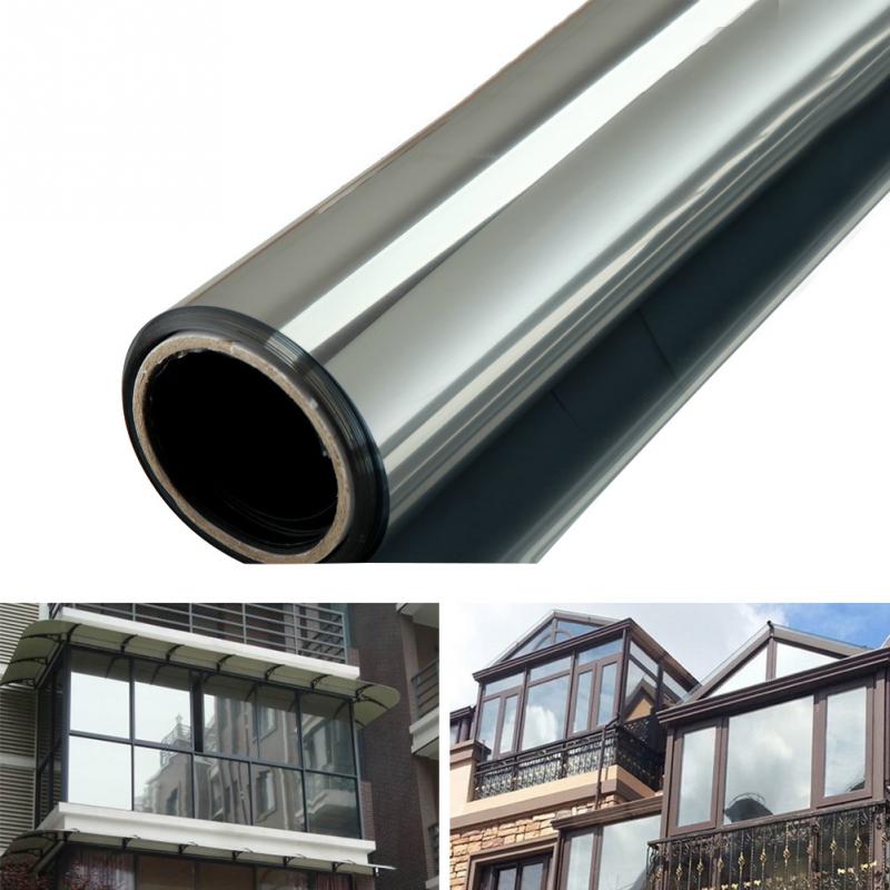 Window Glass Film One Way Mirror Silver Insulation