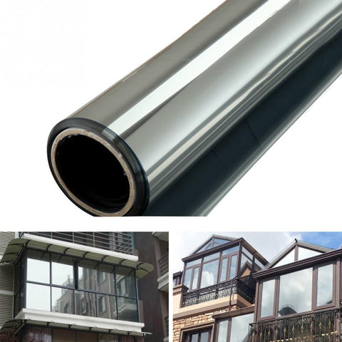Window Glass Film One Way Mirror Silver Insulation