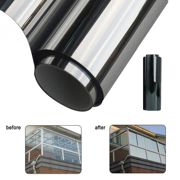 Window Glass Film One Way Mirror Silver Insulation