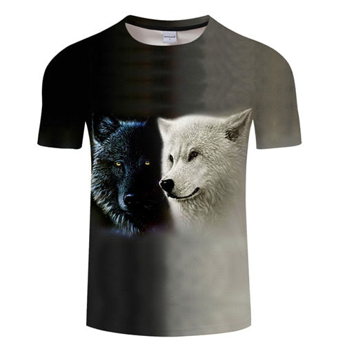 Cartoon Wolf t for Men