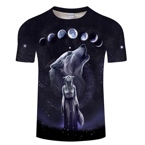 Cartoon Wolf t for Men
