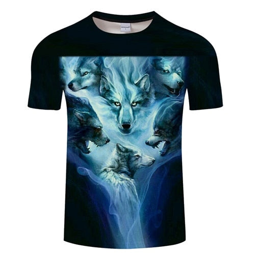 Cartoon Wolf t for Men