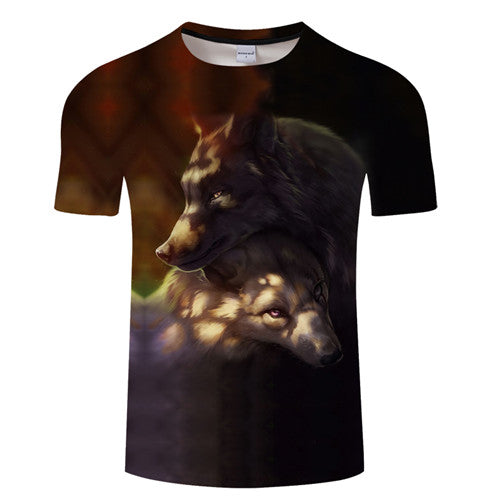 Cartoon Wolf t for Men