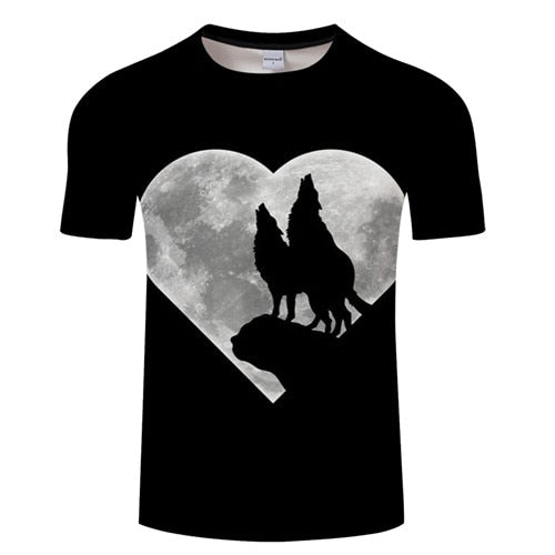 Cartoon Wolf t for Men