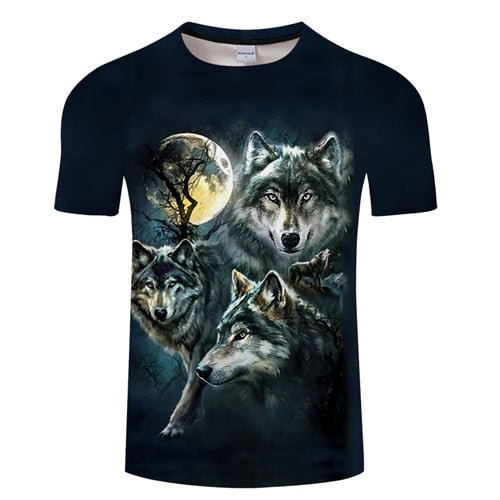 Cartoon Wolf t for Men