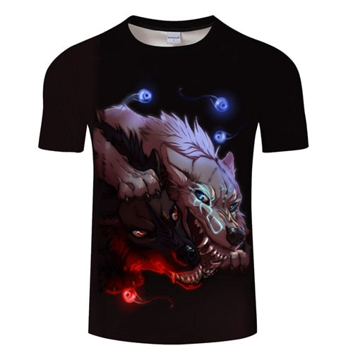 Cartoon Wolf t for Men