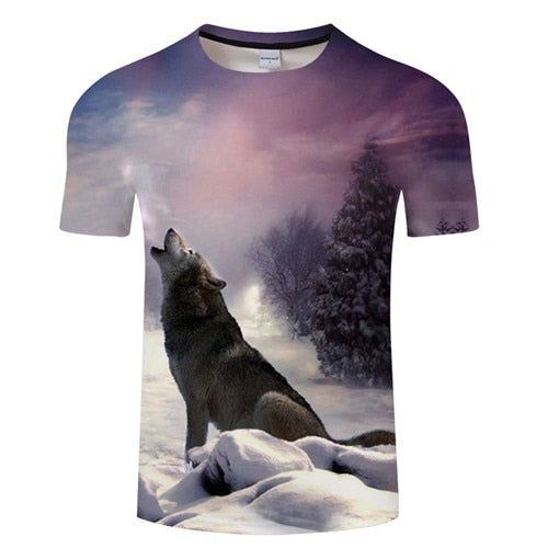 Cartoon Wolf t for Men
