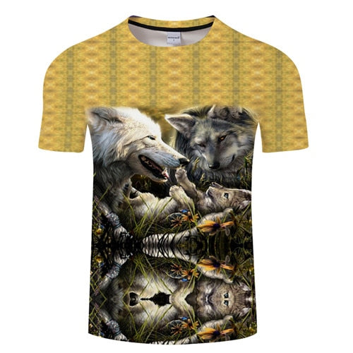 Cartoon Wolf t for Men
