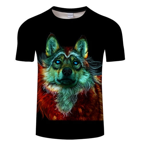 Cartoon Wolf t for Men