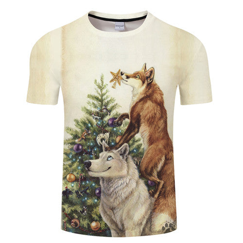 Cartoon Wolf t for Men
