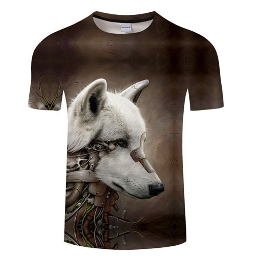 Cartoon Wolf t for Men