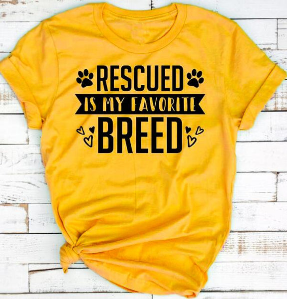 Rescued Is My favorite Breed T-Shirt