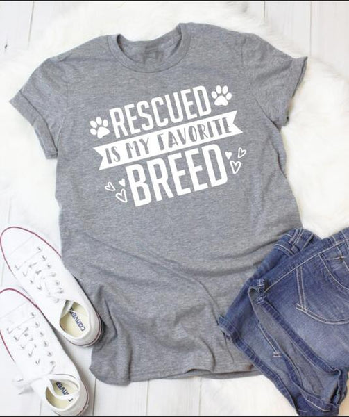 Rescued Is My favorite Breed T-Shirt