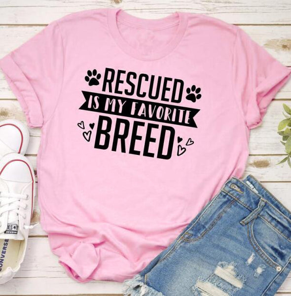 Rescued Is My favorite Breed T-Shirt