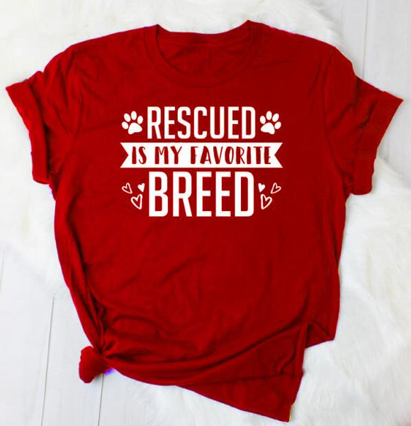 Rescued Is My favorite Breed T-Shirt